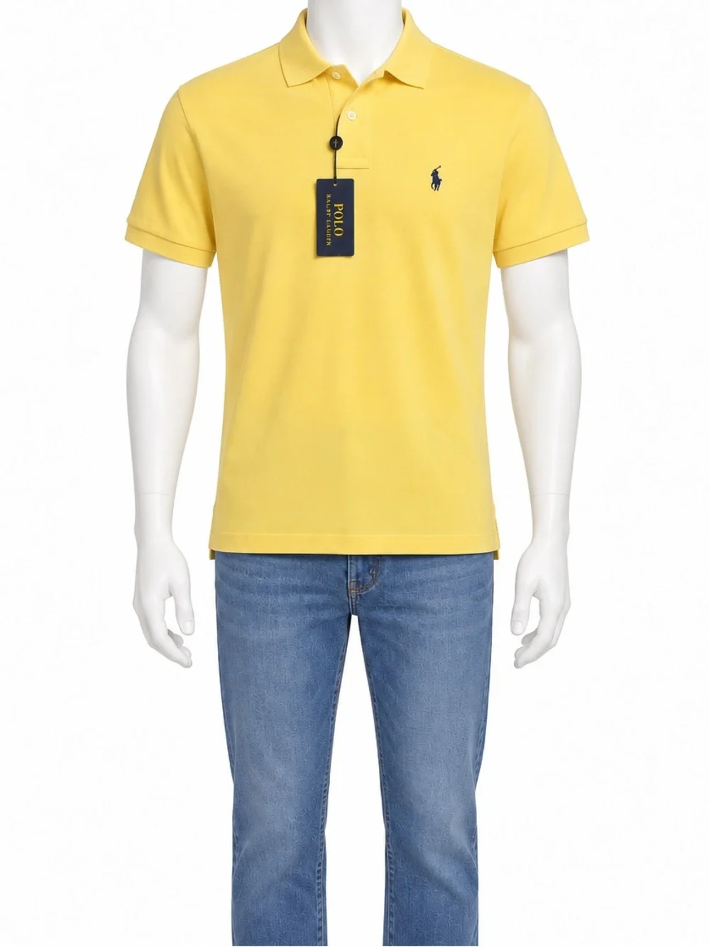 Polo Ralph Lauren Classic Fit Yellow Polo Men M NWT $110